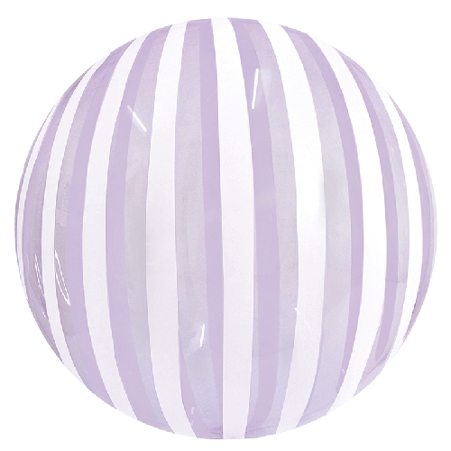 [BBQ008-5] Stripe Bubble 18" Cristal Violet