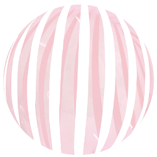 [BBQ008-6] Stripe Bubble 18" Cristal Rouge