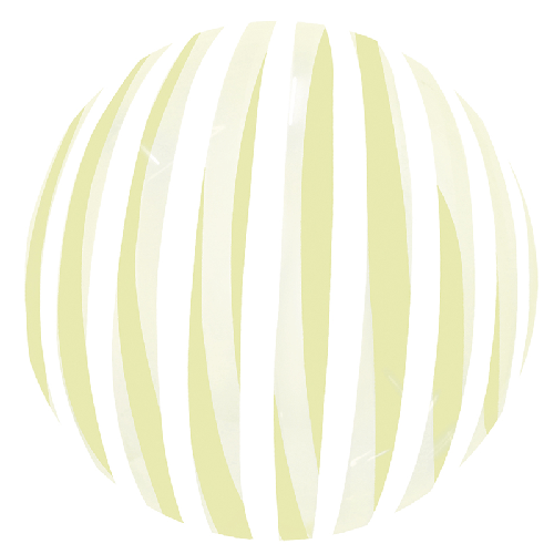 [BBQ008-7] Stripe Bubble 18" Cristal Jaune