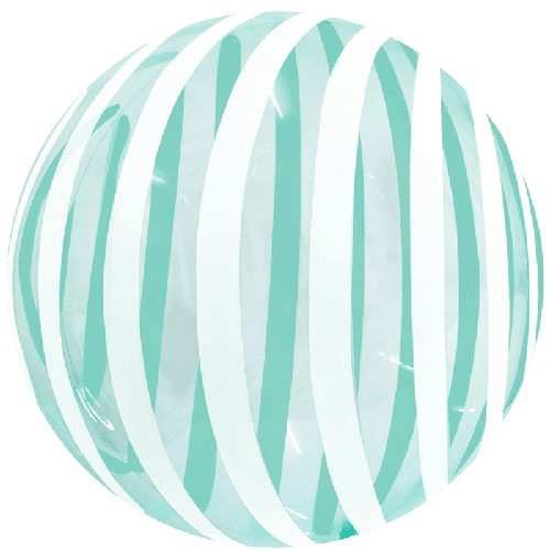 [BBQ008-8] Stripe Bubble 18" Cristal Vert
