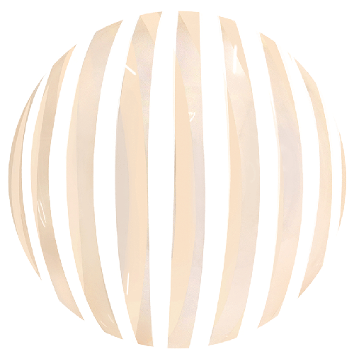 [BBQ008-9] Stripe Bubble 18" Cristal Orange