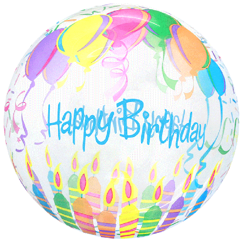 [BBQ010-11] Printed Bubble 20" Birthday