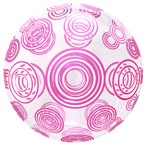 [BBQ010-20] Printed Bubble 20" Rose Swirls - FDS