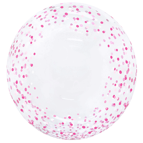 [BBQ010-31] Printed Bubble 20" Rose Dots