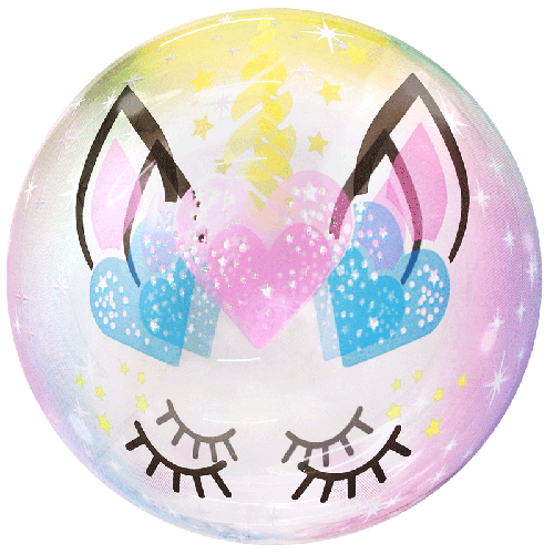 [BBQ010-51] Printed Unicorn Bubble 20"