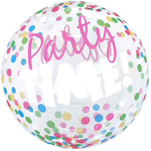 [BBQ010-8] Printed Bubble 20" Party Time - FDS