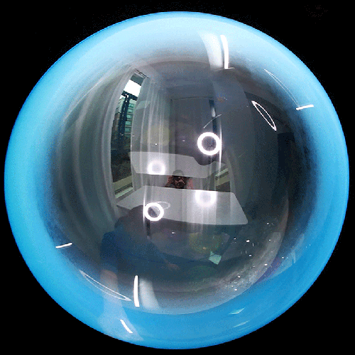 [BBQ013-2] Gradient Donut Bubble 18" Light Bleu - FDS