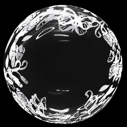 [BBQ014-5-FR] Printed Single Color Bubble 18" Butterflies - Eanjia