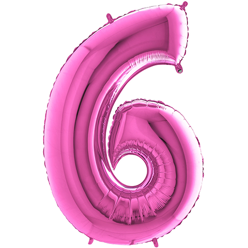 [G016F-P] Chiffre '6' Fuchsia 40" - Grabo