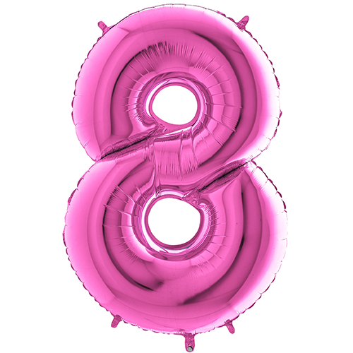 [G018F-P] Chiffre '8' Fushia 40" - Grabo
