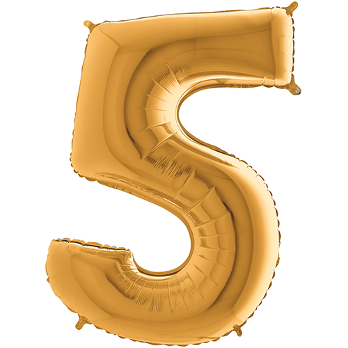 [G025G-P] Chiffre '5' Dorée 40" - Grabo