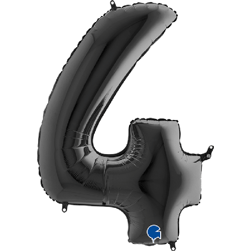 [G044K-P] Chiffre '4' Noir 40" - Grabo