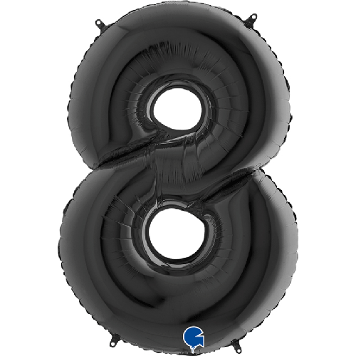 [G048K-P] Chiffre '8' Noir 40" - Grabo