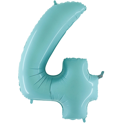 [G064PB-P] Chiffre '4' Pastel Bleu 40" - Grabo