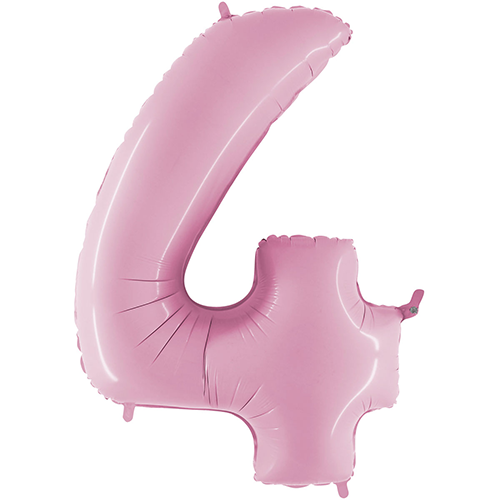 [G074PP-P] Chiffre '4' Pastel Rose 40" - Grabo