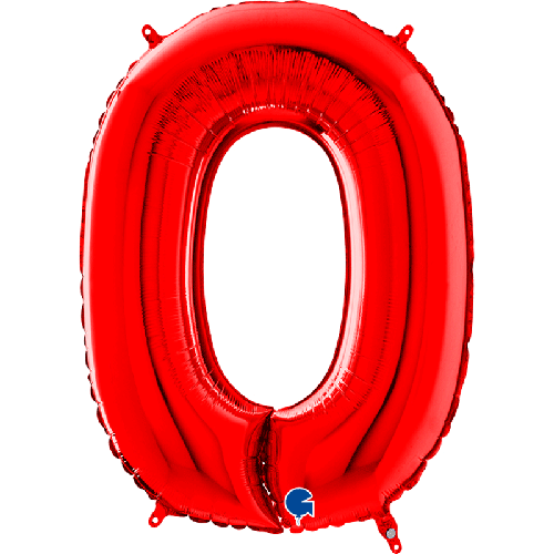 [G080R-P] Chiffre '0' Rouge 40" - Grabo