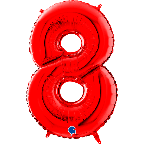 [G088R-P] Chiffre '8' Rouge 40" - Grabo