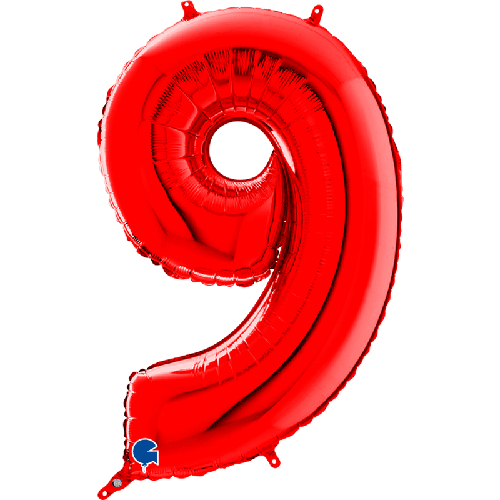 [G089R-P] Chiffre '9' Rouge 40" - Grabo