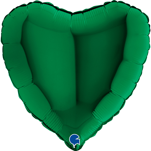 [G09011DGR] Coeur Vert Fonce 9" - Grabo