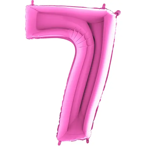 [G14017F-P] Chiffre '7' Fuchsia 14"  - Grabo