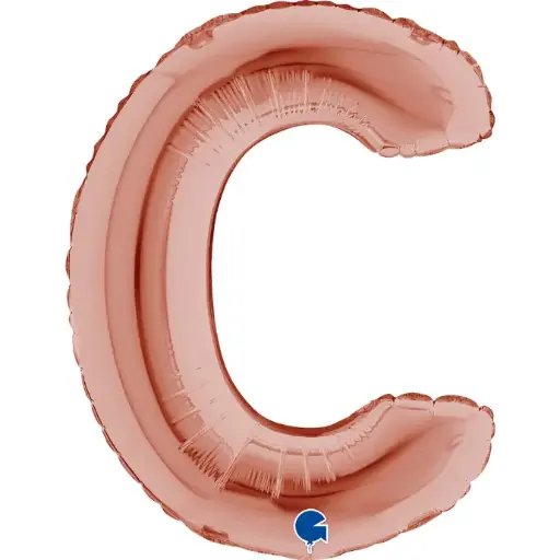 [G142223RG-P] 14" Lettre 'C' Doré Rose - Grabo
