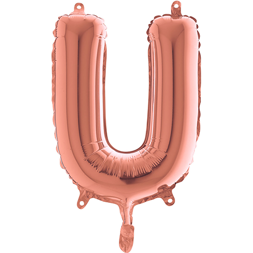 [G144023RG-P] Lettre "U"  Rose Gold 14"  - Grabo