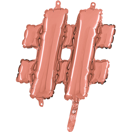 [G144723RG-P] Hashtag  Rose Gold 14"  - Grabo
