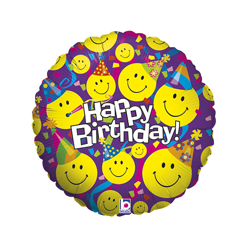 [G16930-P] Smile Party Birthday 18" - Grabo