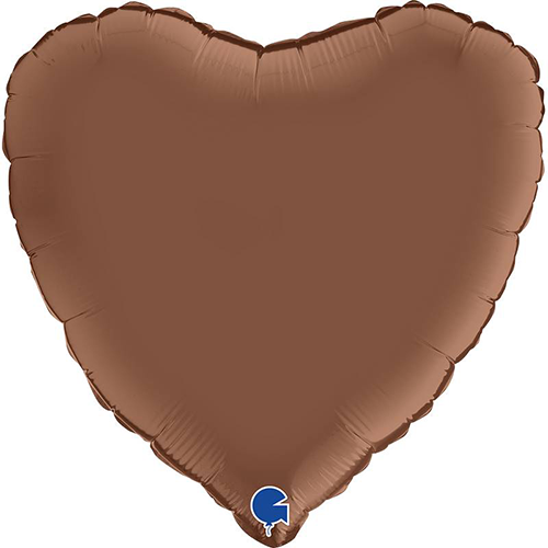 [G180000SCT] Coeur Satin Chocolate 18" - Grabo