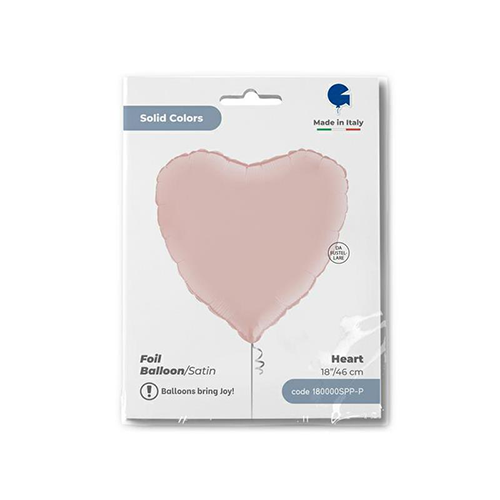 [G180000SPP-P] Coeur Satin Pastel Pink 18" - Grabo