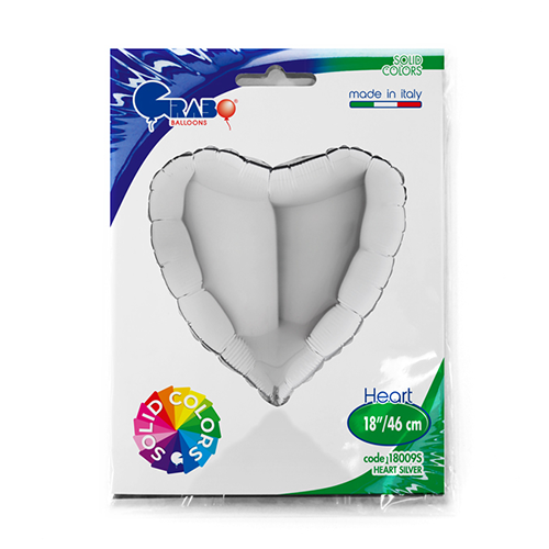 [G18009S-P] Coeur Argent 18"  - Grabo