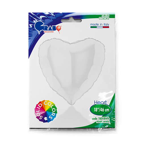 [G18018WH-P] Coeur Blanc 18"  - Grabo