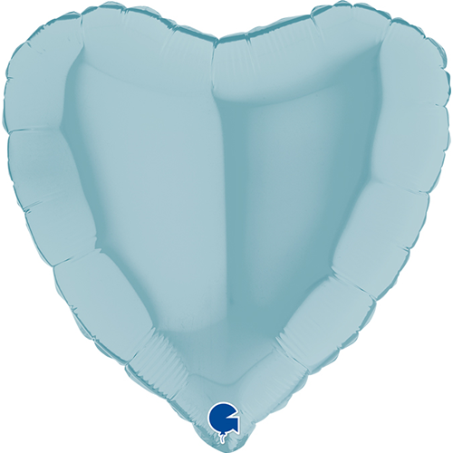[G18021PB] Coeur Pastel Bleu 18" Vrac - Grabo