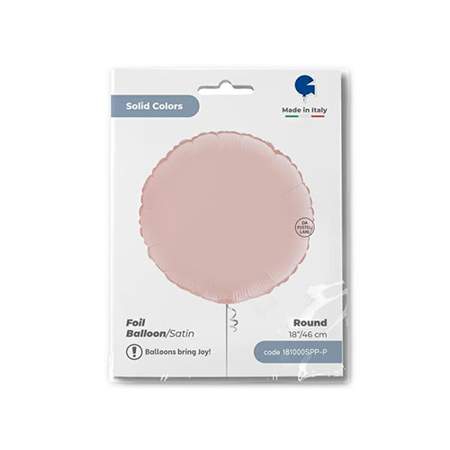 [G181000SPP-P] Rond Satin Pastel Pink 18" - Grabo