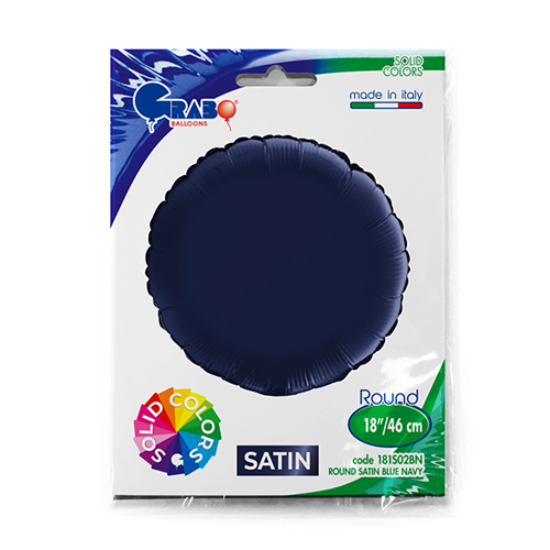 [G181S02BN-P] Rond Satin Bleu Marine 18" - Grabo