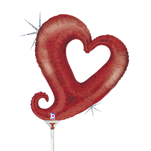 [G19125H] Chain Of Heart Red Holo 14" Vrac - Grabo