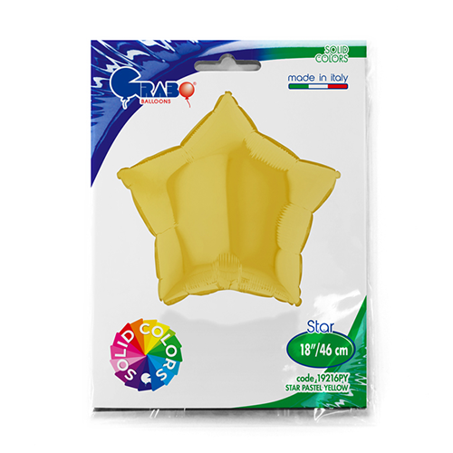 [G19216PY-P] Étoile Pastel Jaune 19" - Grabo