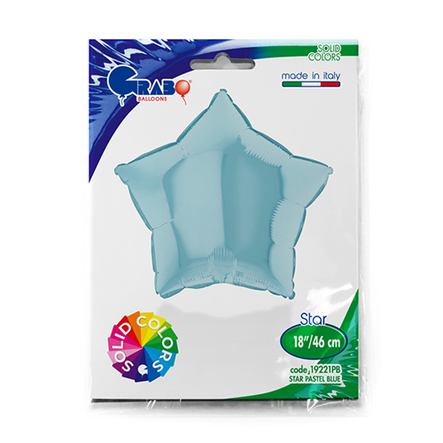 [G19221PB-P] Étoile Pastel Bleu 19"  - Grabo