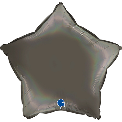 [G192P00RHGY] Étoile Holo Gris Platine 18" Vrac - Grabo