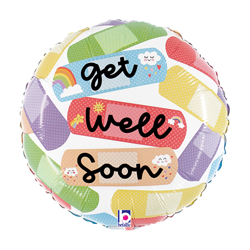 [G22222] Cheerfull Get Well Bandaid 9" Vrac - Grabo