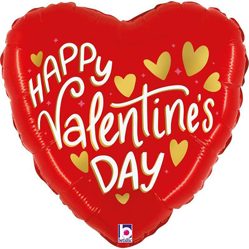 [G22241] Valentine Red and Gold Hearts 9" Bulk - Grabo