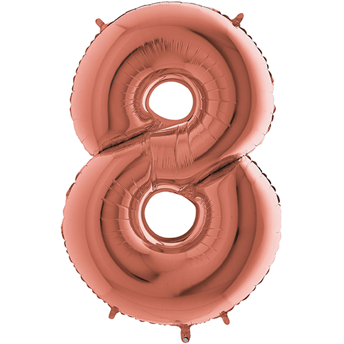 [G238RG-P] Chiffre '8' Rose Dorée 40" - Grabo