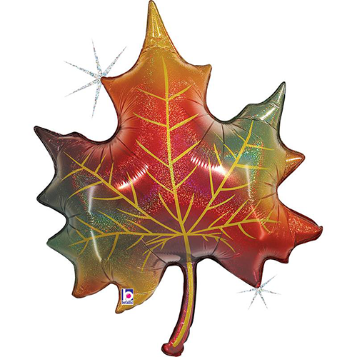 [G25144GH-P] Glitter Fall Leaf 35" - Grabo
