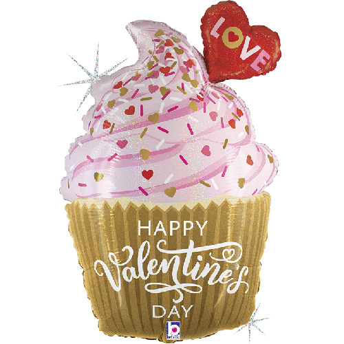 [G25152GH-P] Valentine Golden Cupcake 31" - Grabo - FDS