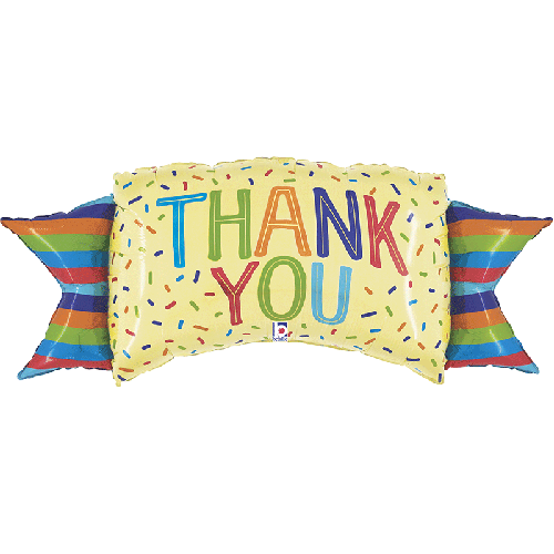 [G25186-P] 1 Alu Thank You Banner 46" - Grabo