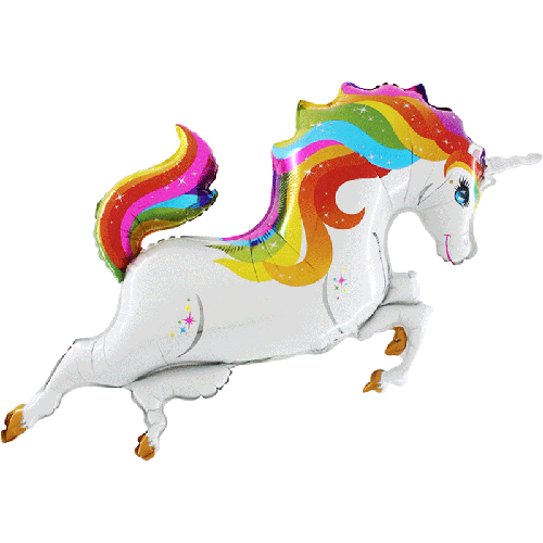 [G251RW-B] Rainbow Unicorn Body 48" - Grabo