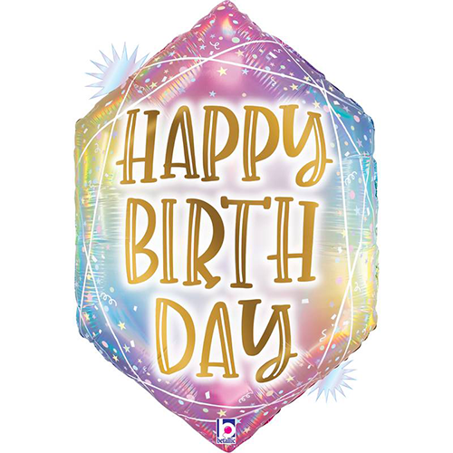 [G25203RH-P] Opal Pastel Geo Birthday 30" - Grabo