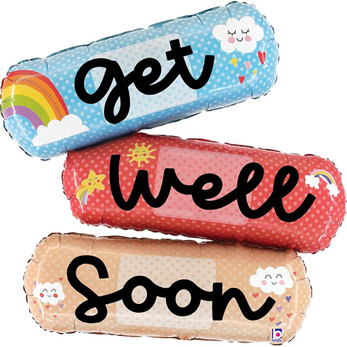 [G25222-P] Cheerfull Get Well Bandaid 47" - Grabo