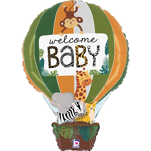 [G25224-P] Jungle Animals Welcome Baby 30" - Grabo