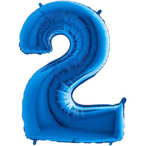 [G26002B-P] Chiffre '2' Bleu 26"  - Grabo
